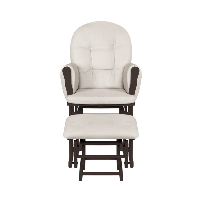 Winston Porter Parkhur Rocking Chair Nursery Glider with Ottoman, Upholstered Rocker Recliner